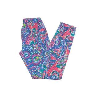 Lilly Pulitzer Kelly Skinny Ankle Pants Colorful Paisley Boho Pants Women's 0